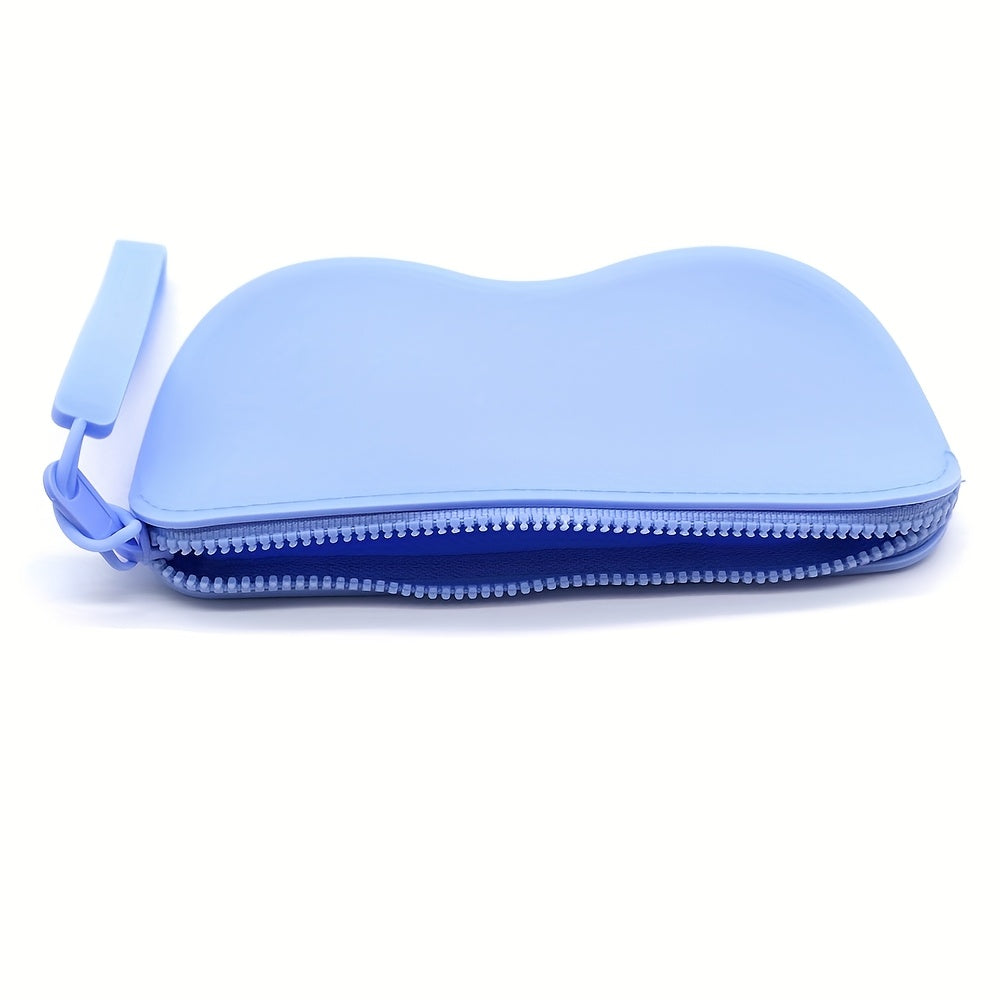 Silicone Stroller Organizer Bag – Compact Pacifier & Teether Holder, Portable Stroller Accessory (Blue, Green, Gray, Pink)