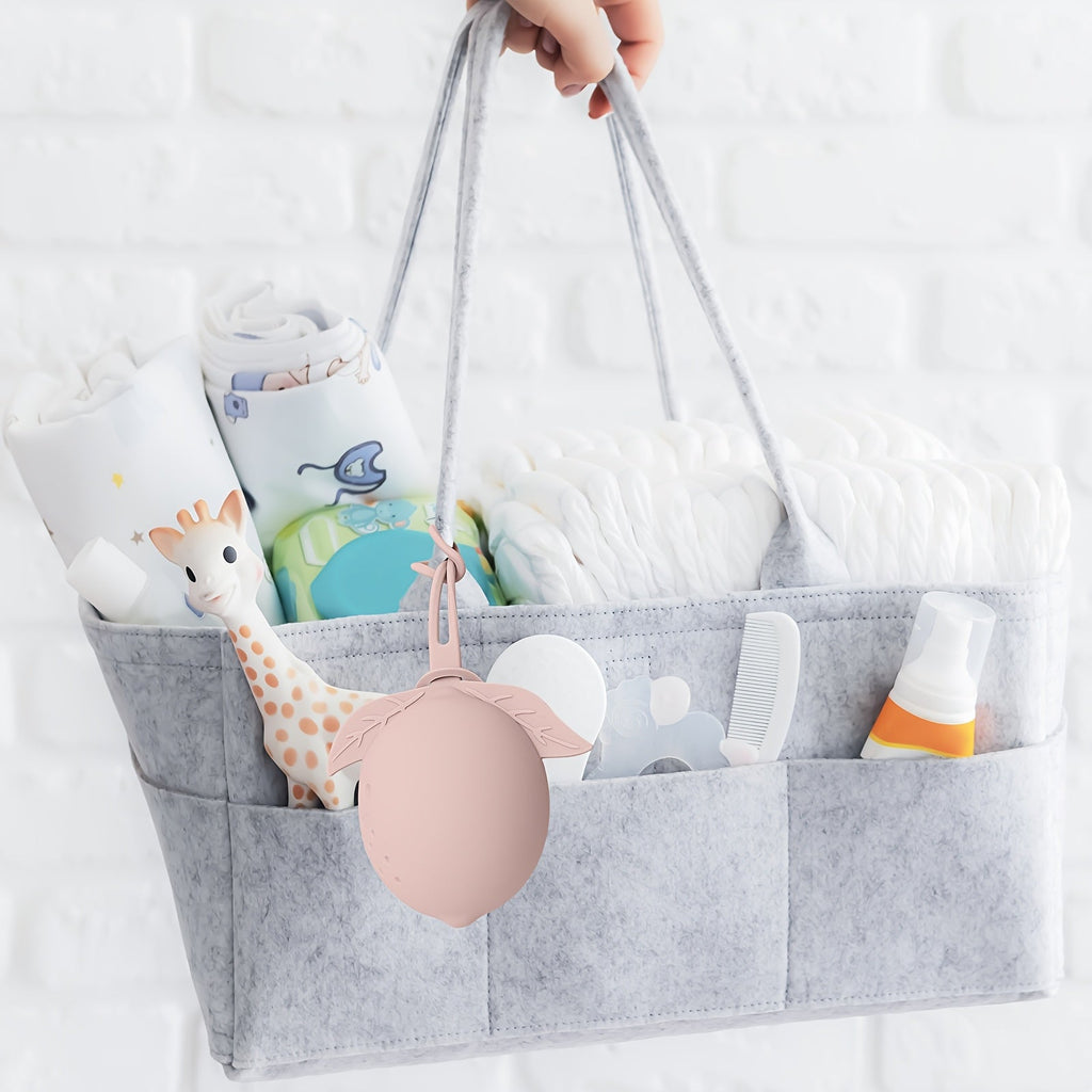 Silicone Pacifier Storage Case — Portable Stroller Organizer for Pacifiers & Small Essentials, Durable Pastel Silicone