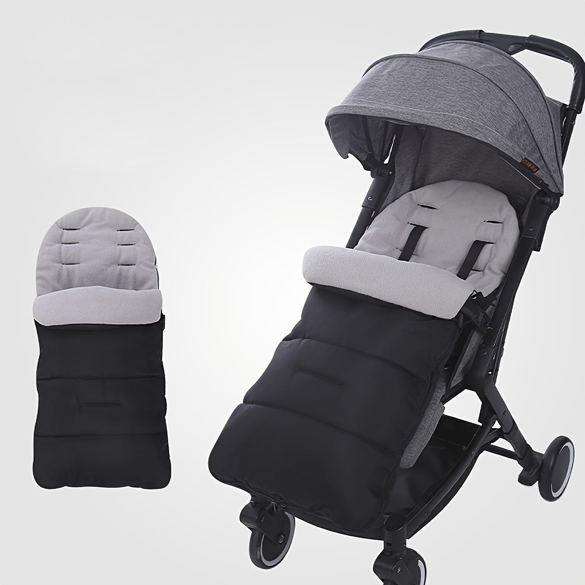 Universal Baby Stroller Foot Warmer - Insulated Polyester Windproof Boot Cover (1-Pack)