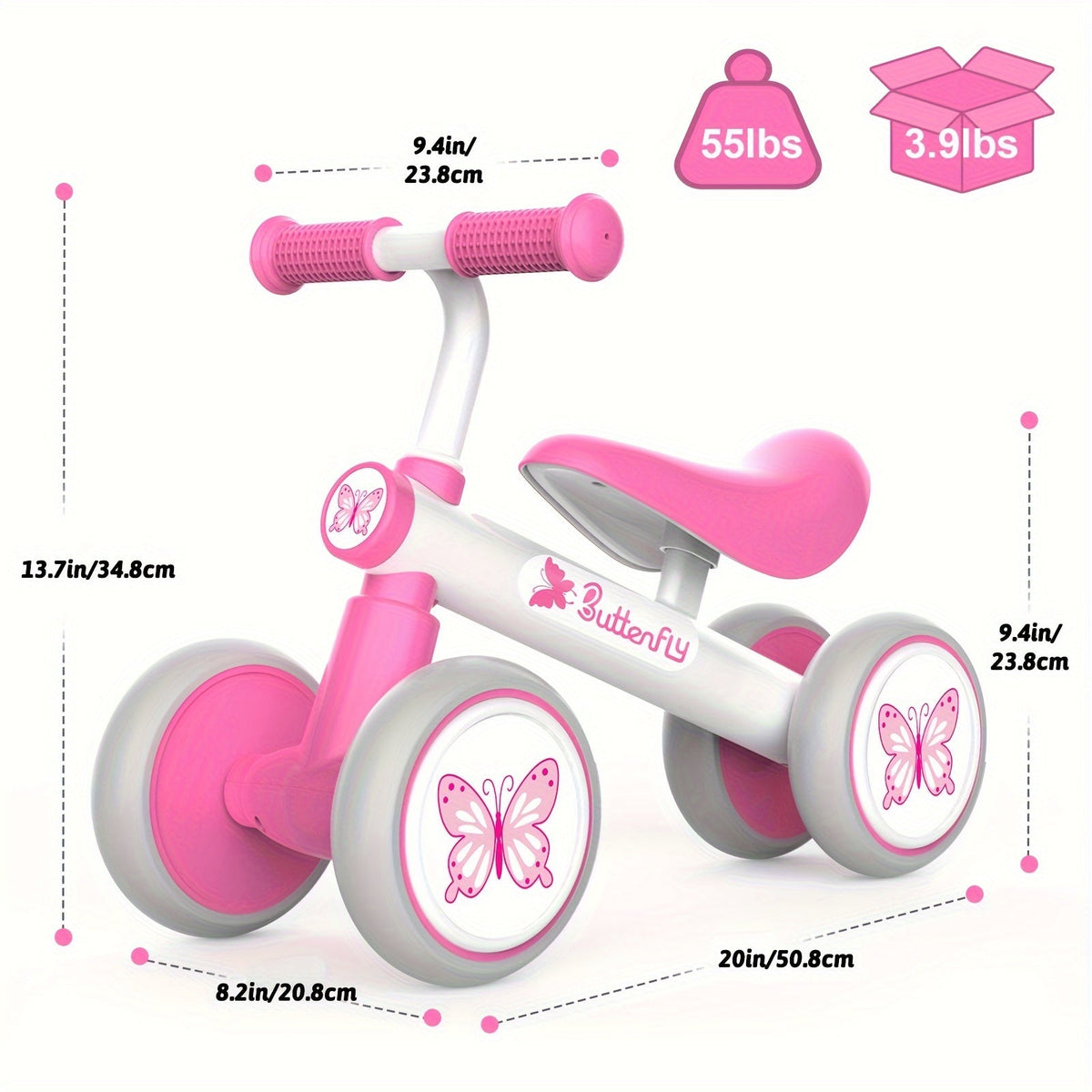 Toddler Balance Bike for Ages 1-3 — No-Pedal First Ride-On with Quiet Alloy Steel Wheels, Lightweight Beginner Bike for Boys & Girls