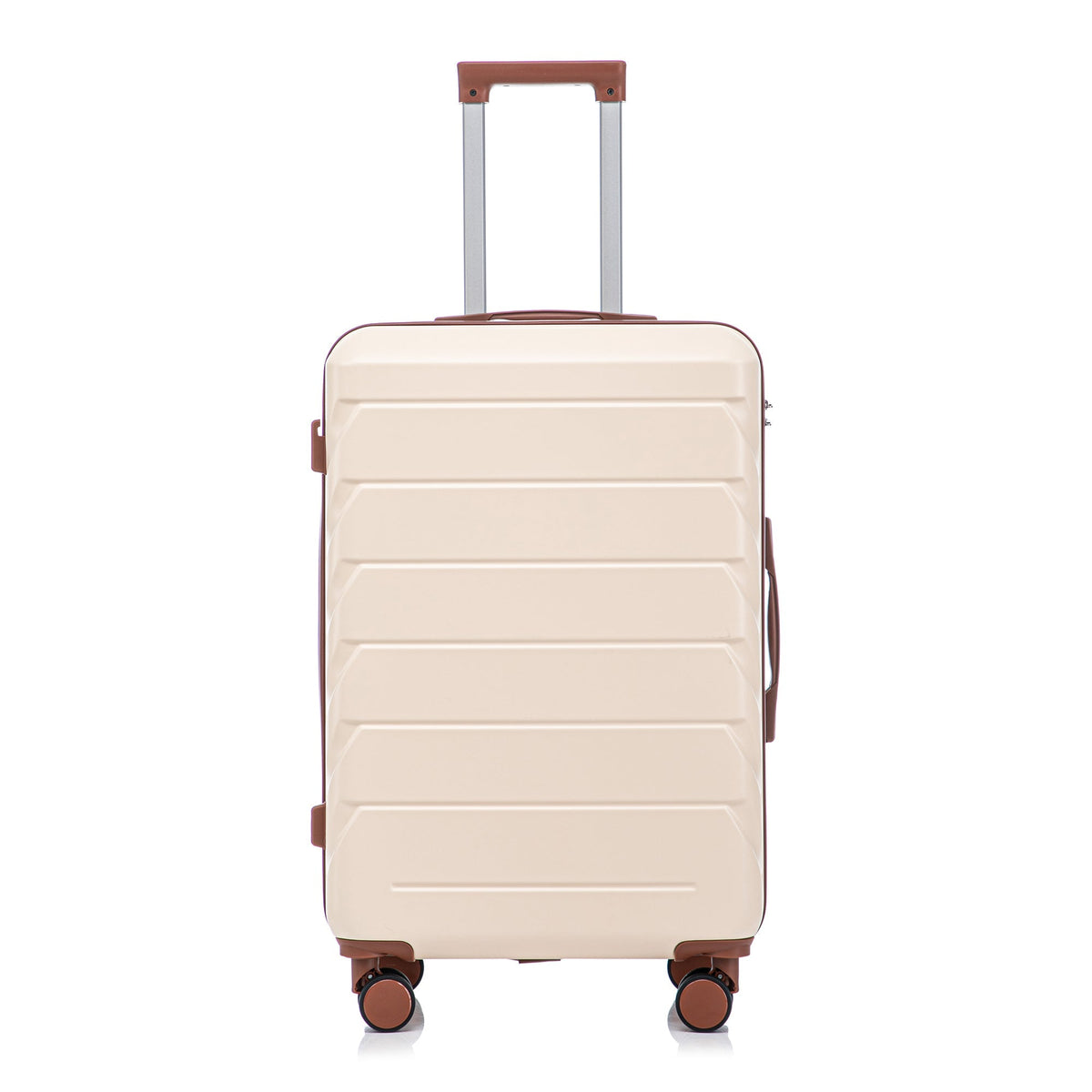 3-Piece ABS Spinner Wheel Luggage Set 20"/24"/28" Beige