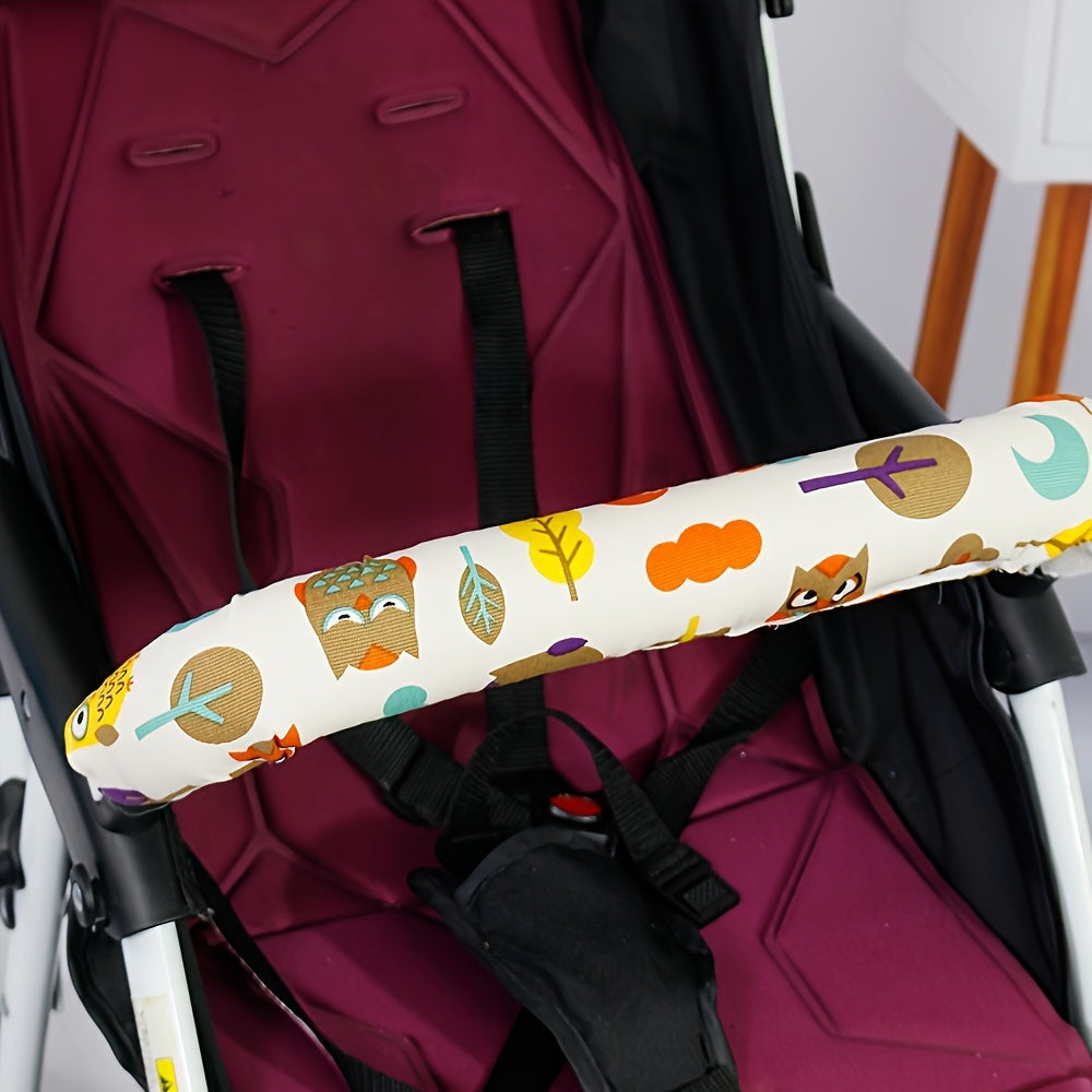 Cute Owl Stroller Handle Cover – 1-Pack Polyester Handle Protector, Scratch-Resistant & Hand Washable for Strollers, Prams & Carriages
