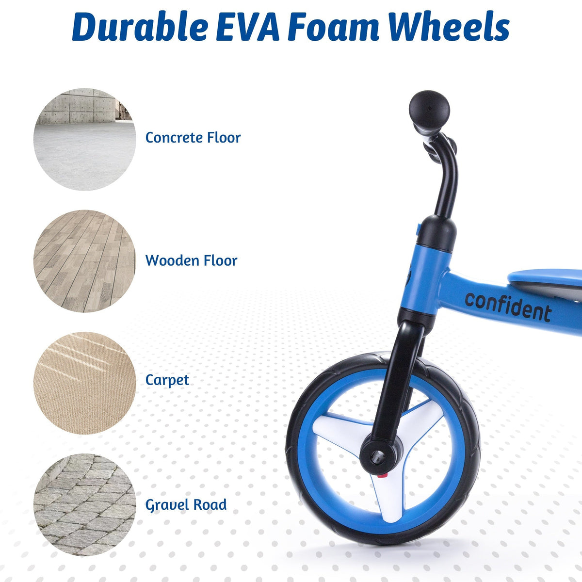 4-in-1 Toddler Tricycle & Balance Bike – Folding with Removable Pedals, Balance Training for Ages 2+, Blue