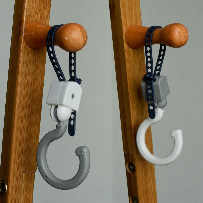 2-Pack Universal S-Hooks for Strollers & Car Seats - Stroller Hook Clips for Diaper Bags, Shopping Carts & Drying Rods