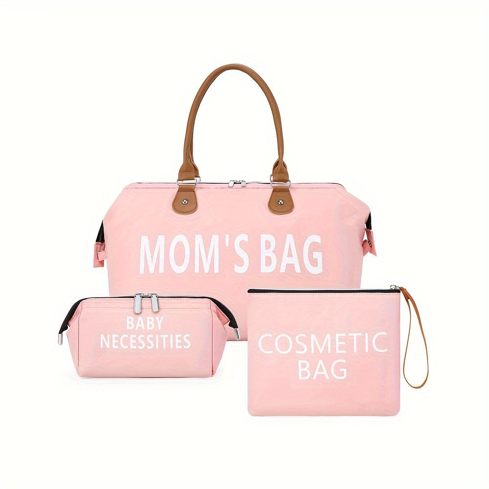3-Piece Set Large Capacity Multifunctional Travel Bags – Waterproof & Portable Diaper Bag for Moms