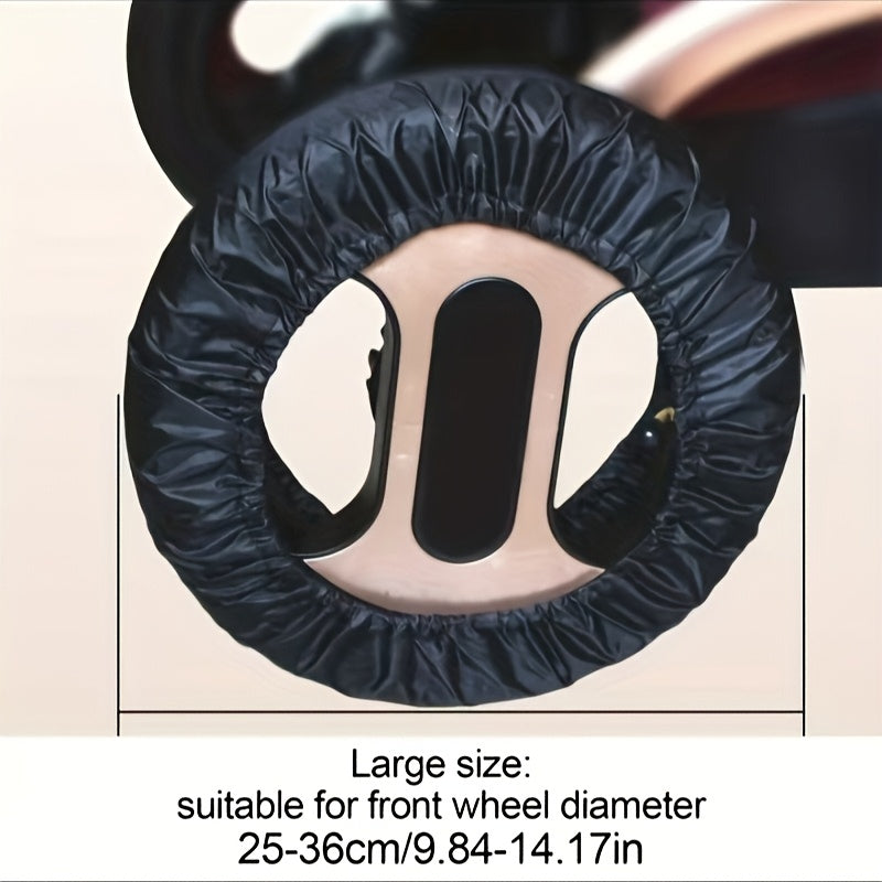 4-Pack Stroller Wheel Covers - Polyester Dustproof & Scratch-Resistant Wheel Protectors, Easy-Clean Stroller Accessories for Indoor & Outdoor Travel, Gift for Parents
