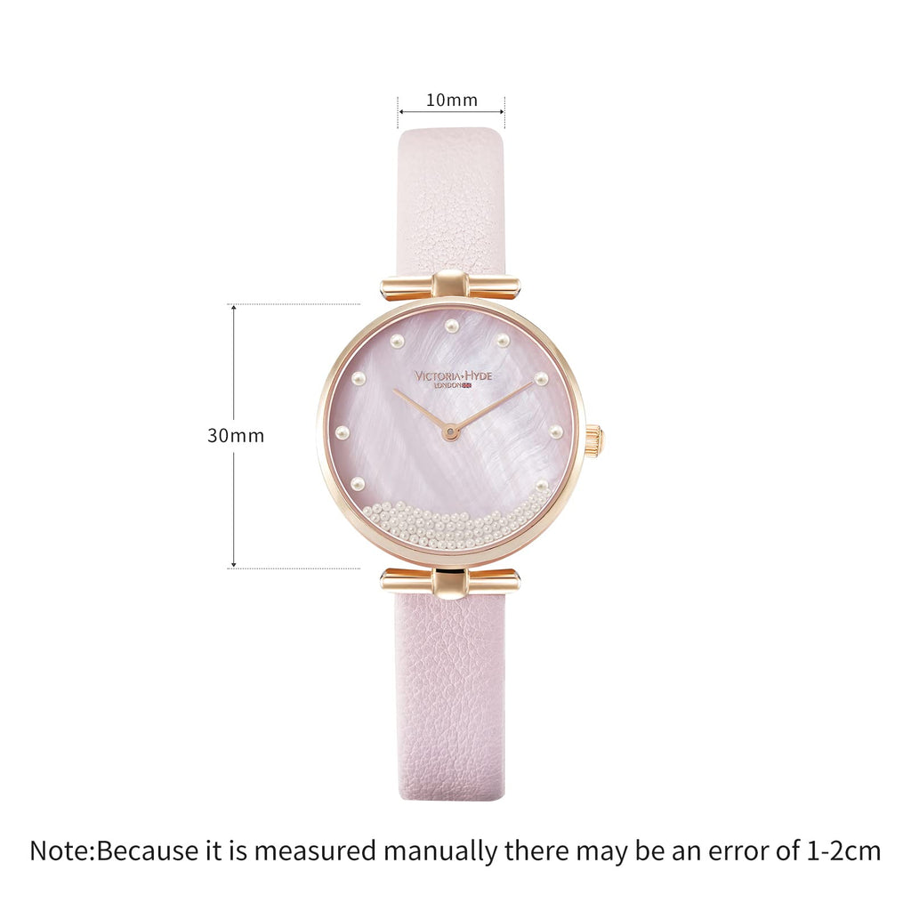 VICTORIA HYDE Women's Watch Sets Silver Ladies Watch with Mother of Pearl Dial Wrist Watch Bangle Set