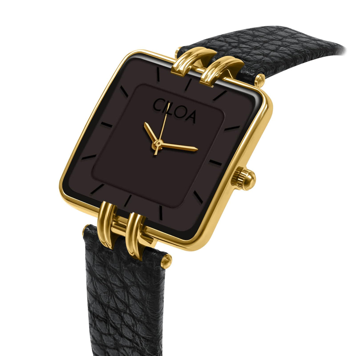 Women's Leather Strap Watch Dainty Elegant Gold Watches for Women Classic Casual Fashion Square Ladies Watch Gifts Present for Her