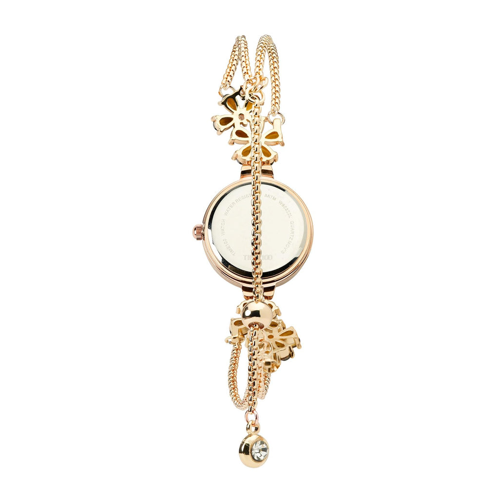 TIME100 Women's Bracelet Watches Ladies Quartz Wrist Watch with Green Dial Bezel with Crystals in Movement Bracelet Strap with Diamonds Waterproof
