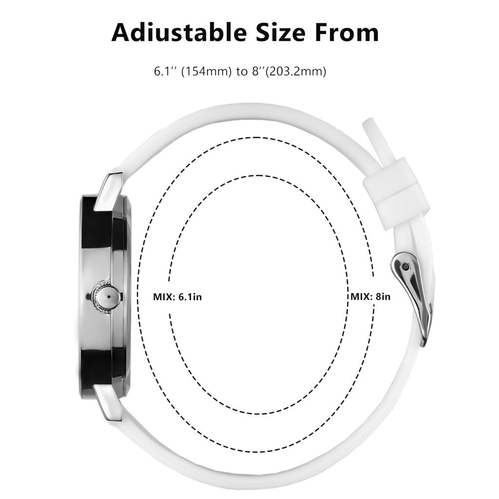 Women's Analog Nurse Watch with Second Hand for Nursing, 12/24 Time, Silicone Band, Easy Read