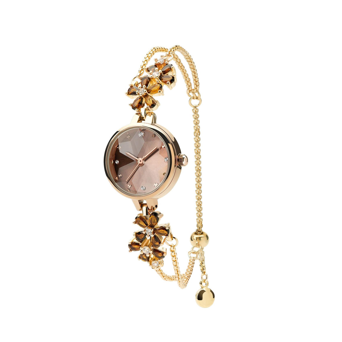TIME100 Women's Bracelet Watches Ladies Quartz Wrist Watch with Green Dial Bezel with Crystals in Movement Bracelet Strap with Diamonds Waterproof
