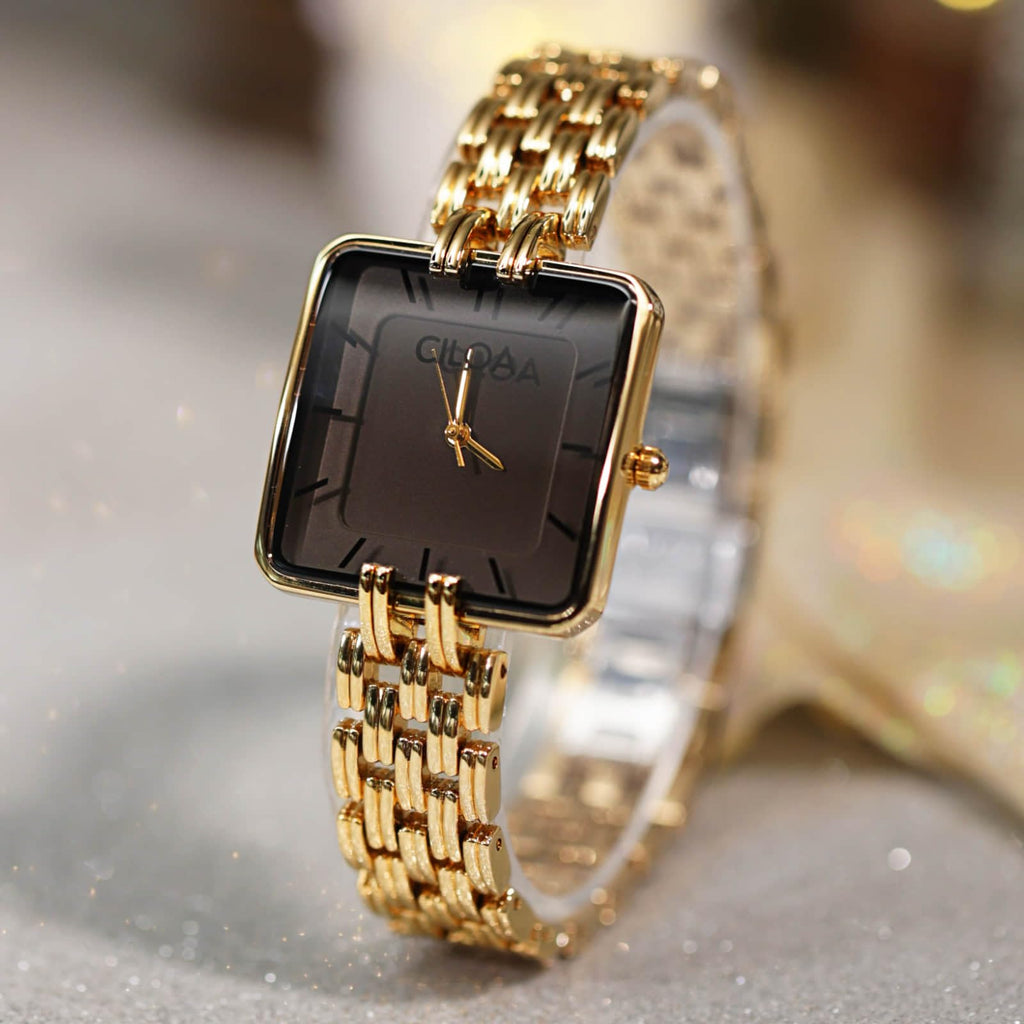 Women's Leather Strap Watch Dainty Elegant Gold Watches for Women Classic Casual Fashion Square Ladies Watch Gifts Present for Her