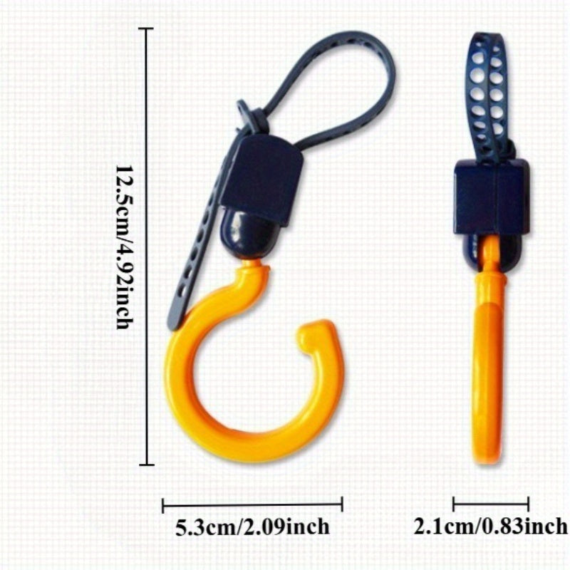 2-Pack Universal S-Hooks for Strollers & Car Seats - Stroller Hook Clips for Diaper Bags, Shopping Carts & Drying Rods