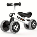 Balance Bike for Toddlers 12–36 Months (1–3 Years) — Alloy Steel Frame, No Pedals, Linear Brake & Quiet Wheels, Easy Assembly, Black — First Birthday Gift