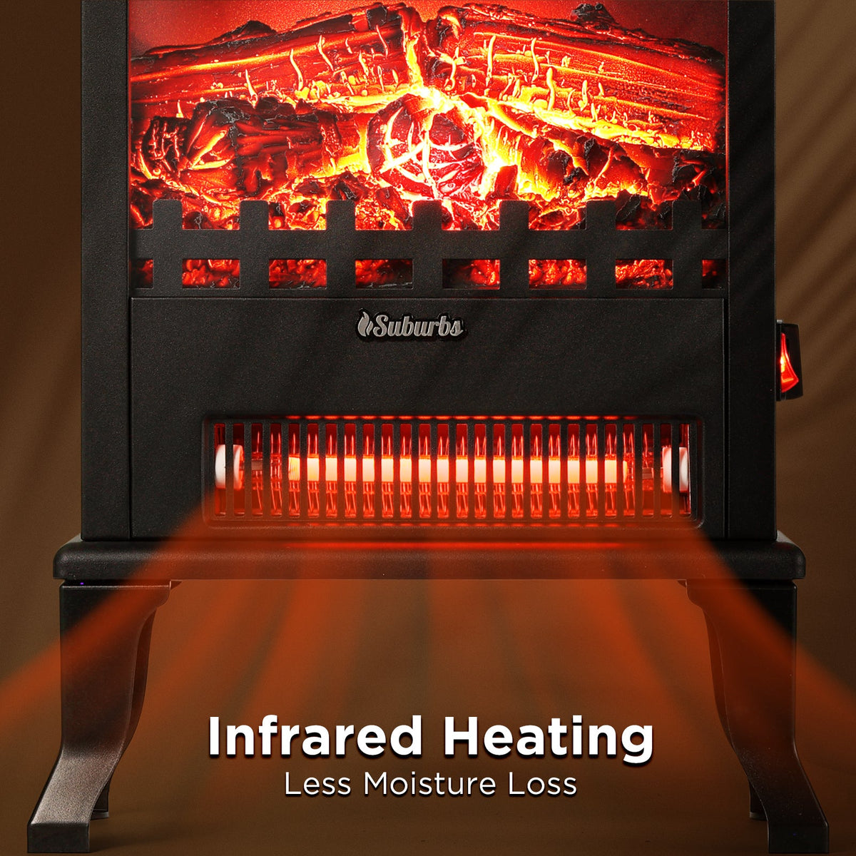 Suburbs TS17Q Electric Fireplace Stove Heater