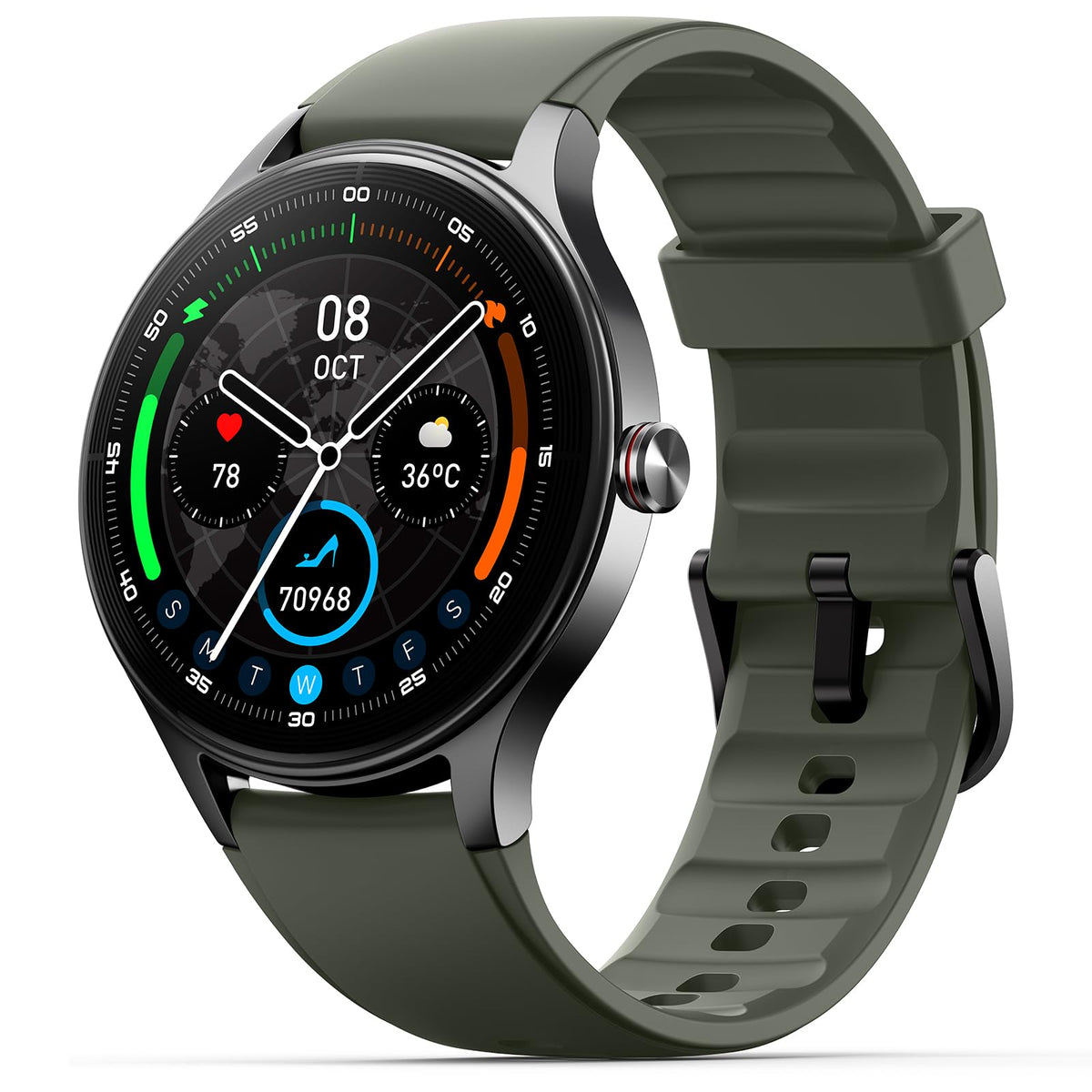 Woneligo Smart Watch for Women,1.57inch AMOLED Touchscreen Fitness Watch for iPhone & Android,Heart Rate/Sp02/Sleep Monitor,110+ Sport Modes IP68 Waterproof Bluetooth Calls,2 Bands (Pink, 1.57)