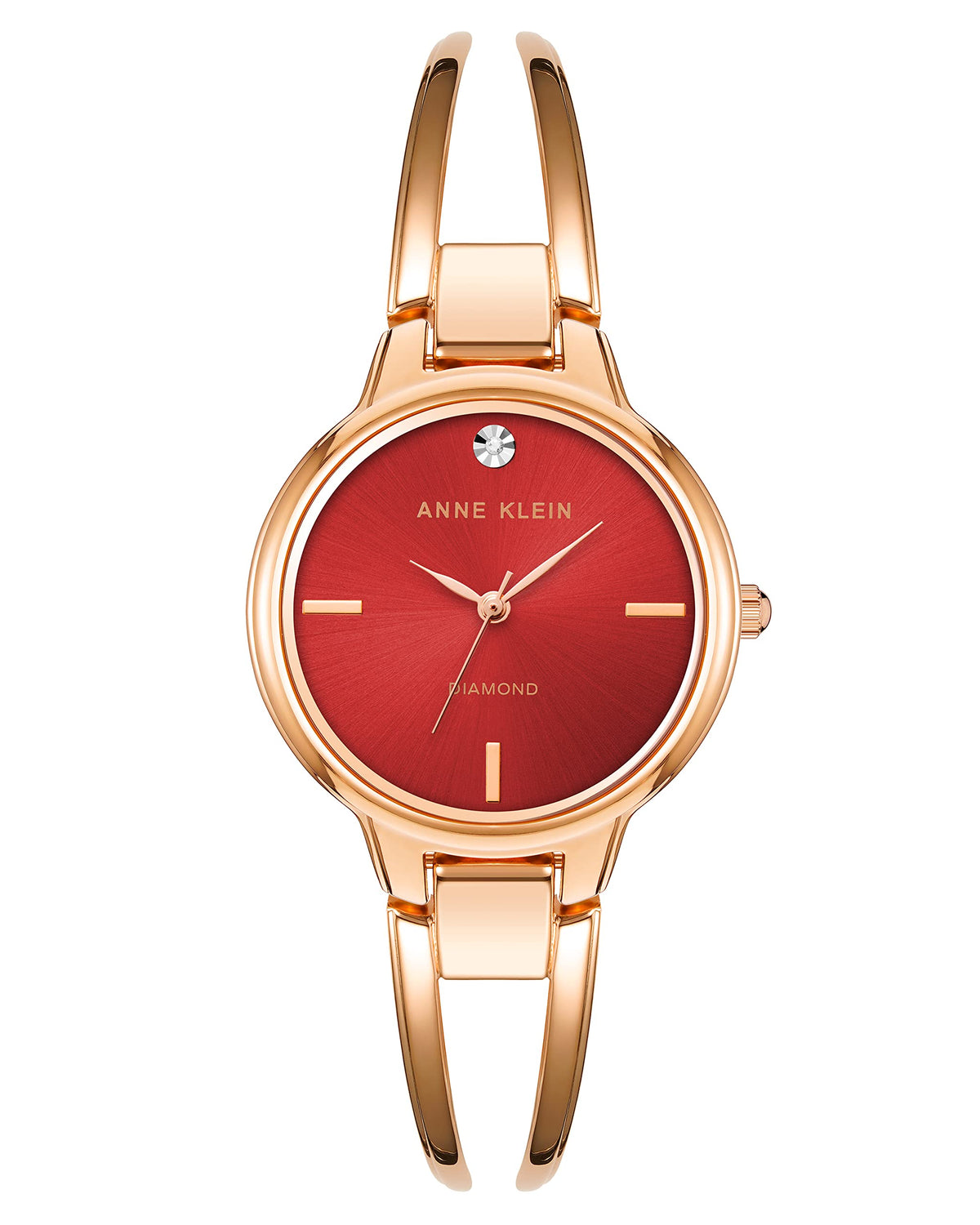 Women's Elegant Diamond Accent Watch – Stainless Steel Quartz Bracelet Watch