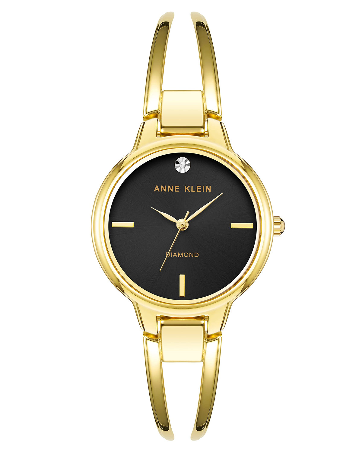 Women's Elegant Diamond Accent Watch – Stainless Steel Quartz Bracelet Watch