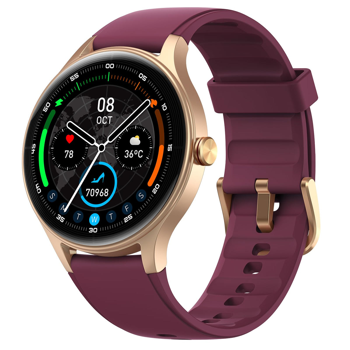 Woneligo Smart Watch for Women,1.57inch AMOLED Touchscreen Fitness Watch for iPhone & Android,Heart Rate/Sp02/Sleep Monitor,110+ Sport Modes IP68 Waterproof Bluetooth Calls,2 Bands (Pink, 1.57)