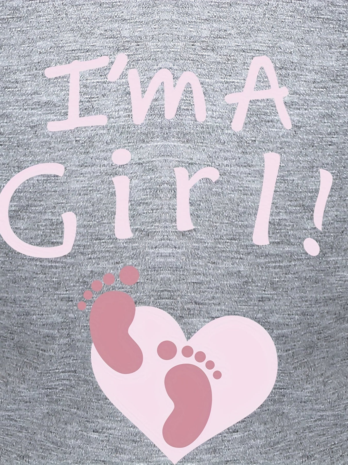 Women's Maternity Casual "I'm A GIRL" Foot Heart Graphic Short Sleeve Slim Fit T-shirt Top for Summer