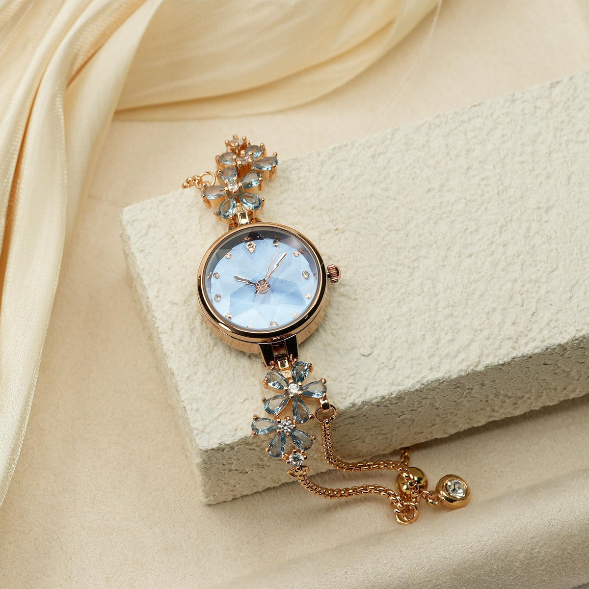TIME100 Women's Bracelet Watches Ladies Quartz Wrist Watch with Green Dial Bezel with Crystals in Movement Bracelet Strap with Diamonds Waterproof