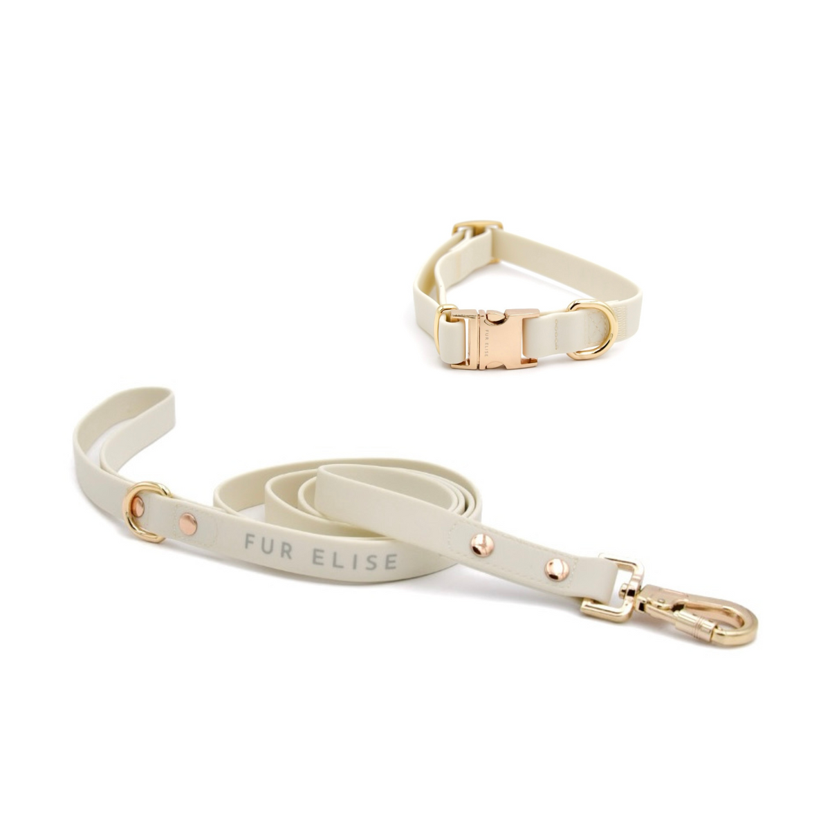 Fur Elise Collar & Leash Set - Bone