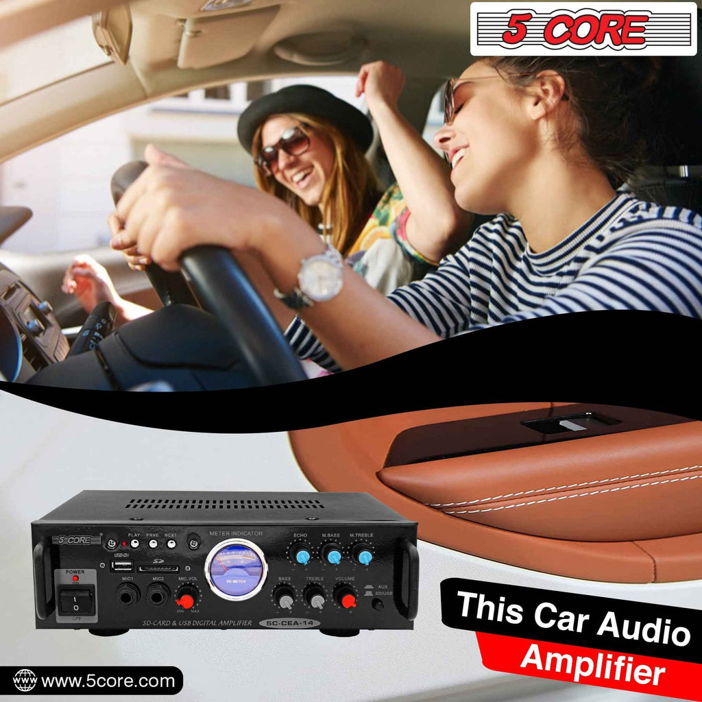5Core Dual Channel Amplifier Car Audio System 300W Audio Reciver Car