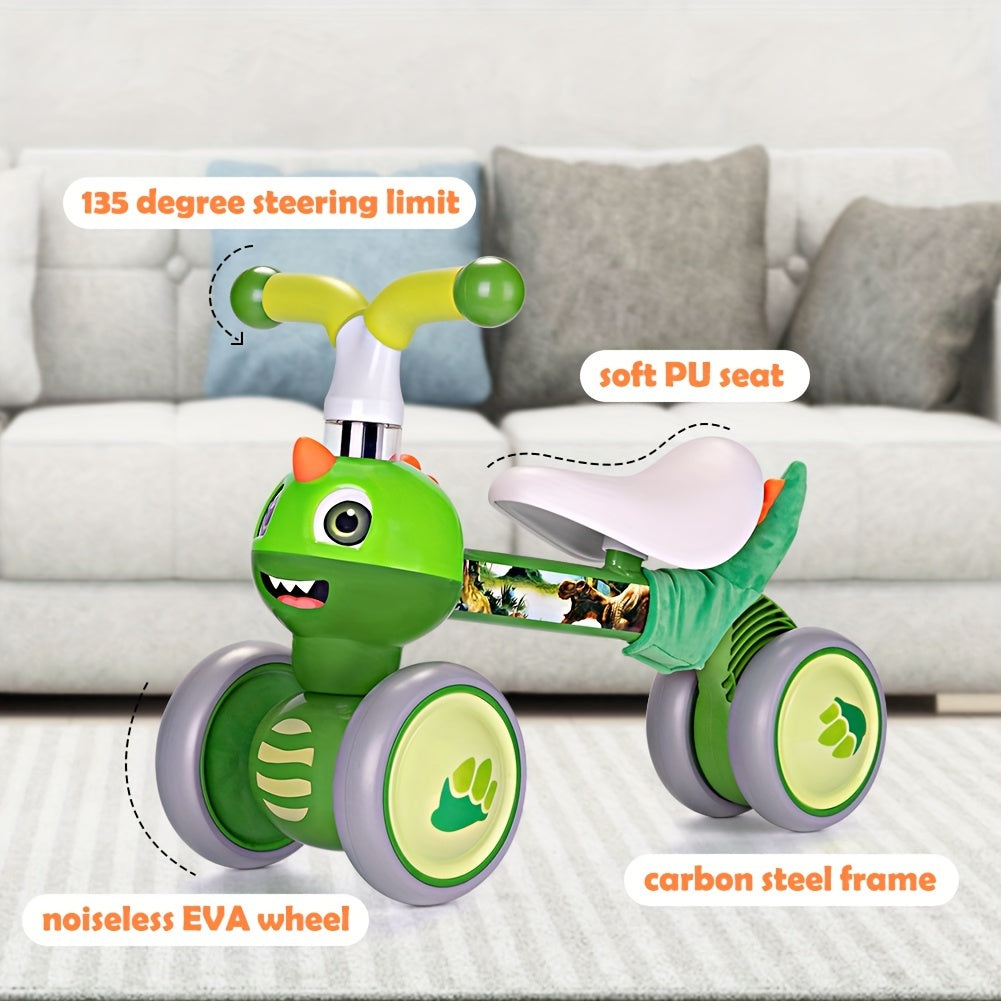 Toddler Balance Bike (Ages 10–36 Months) – No-Pedal Ride-On for Boys & Girls, EVA Wheels, Green
