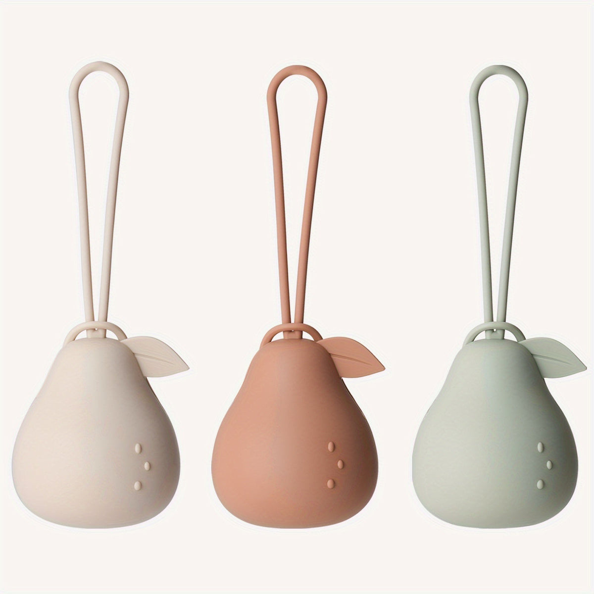 Silicone Pear-Shaped Pacifier Holder Case — 1-Pack Portable Travel Pouch for Stroller, Earbuds & Keys