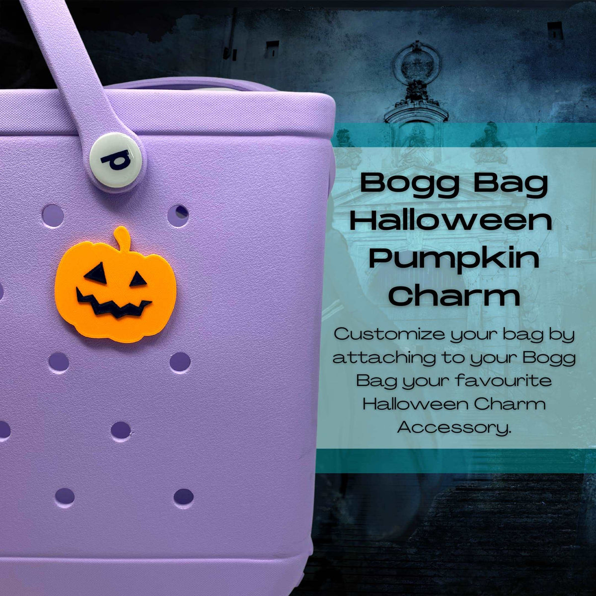 BOGLETS - Halloween Tote Bag Charms Compatible with Bogg Bags (Jack O' Lantern)