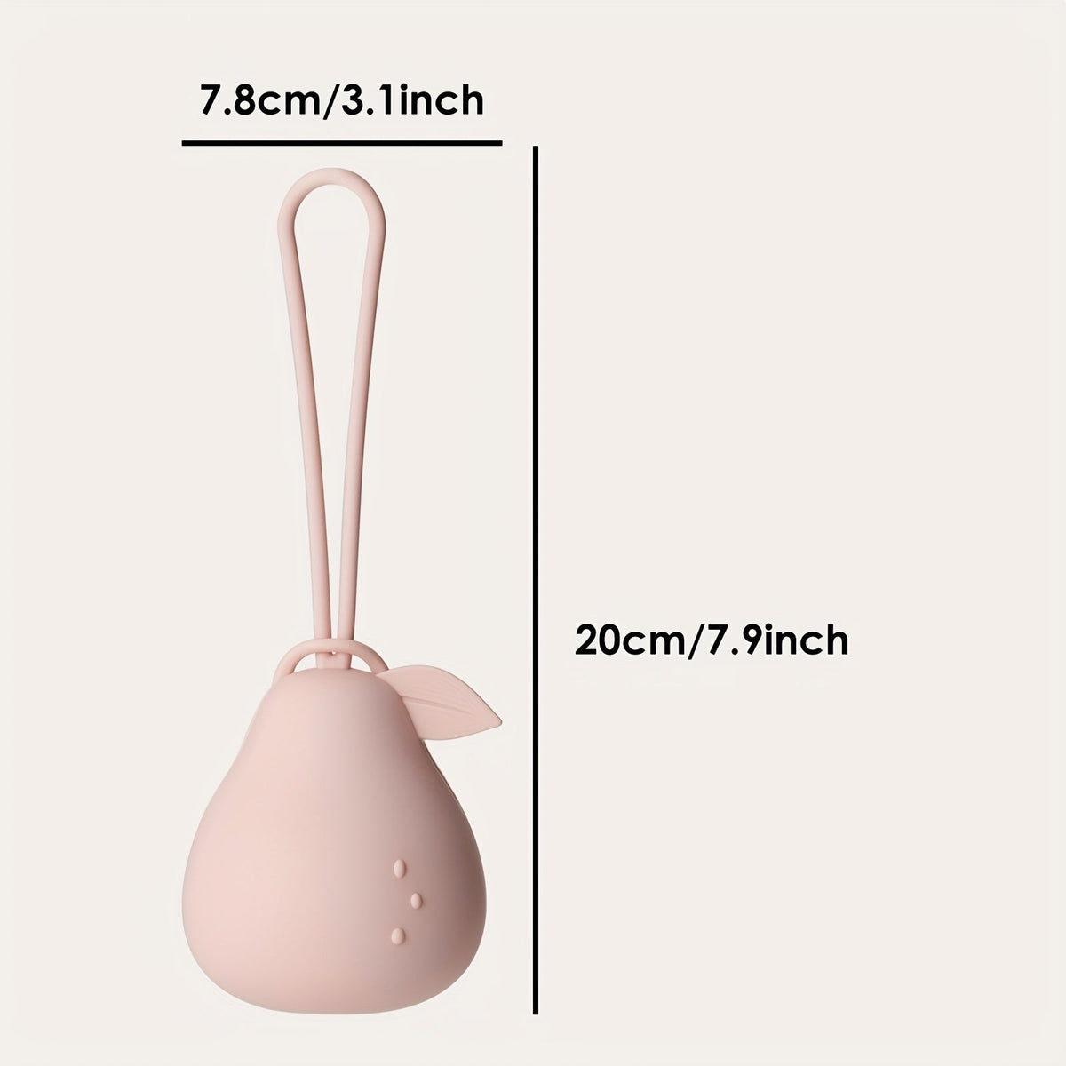 Silicone Pear-Shaped Pacifier Holder Case — 1-Pack Portable Travel Pouch for Stroller, Earbuds & Keys