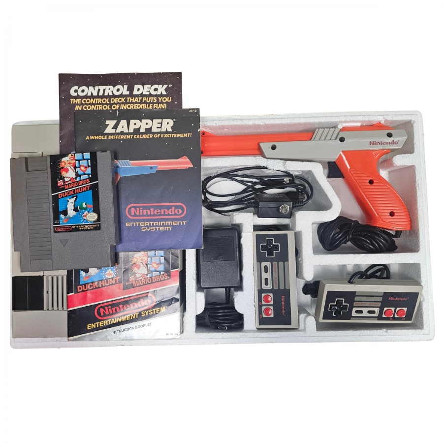 Nintendo Entertainment System (NES) Console Action Set [CIB]
