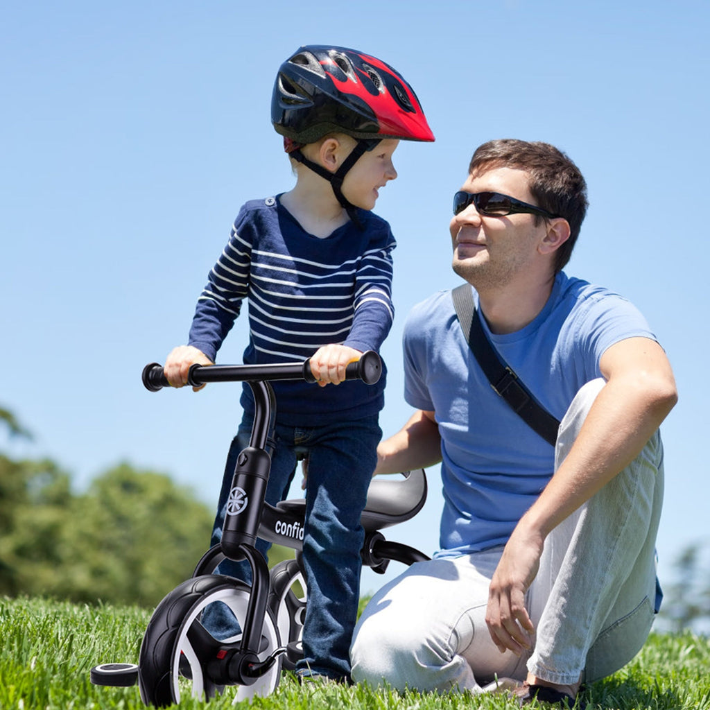 4-in-1 Folding Toddler Balance Tricycle – Convertible Pedal & Balance Bike for Ages 2+, Removable Pedals, One-Button Fold, Adjustable Seat & Handlebars – Unisex Birthday Gift