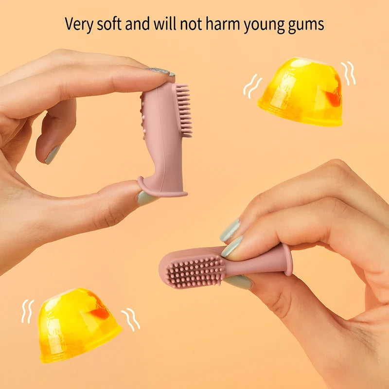 3PCS Baby Finger Toothbrush Set - Soft BPA-Free Oral Care for Infants and Toddlers
