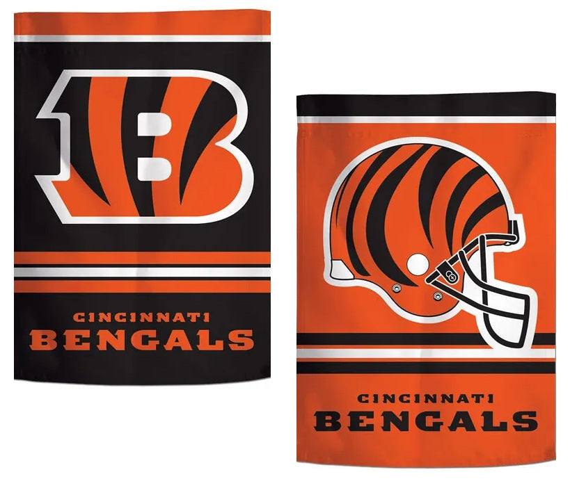 Cincinnati Bengals 2 Sided Garden Flag Helmet Logo