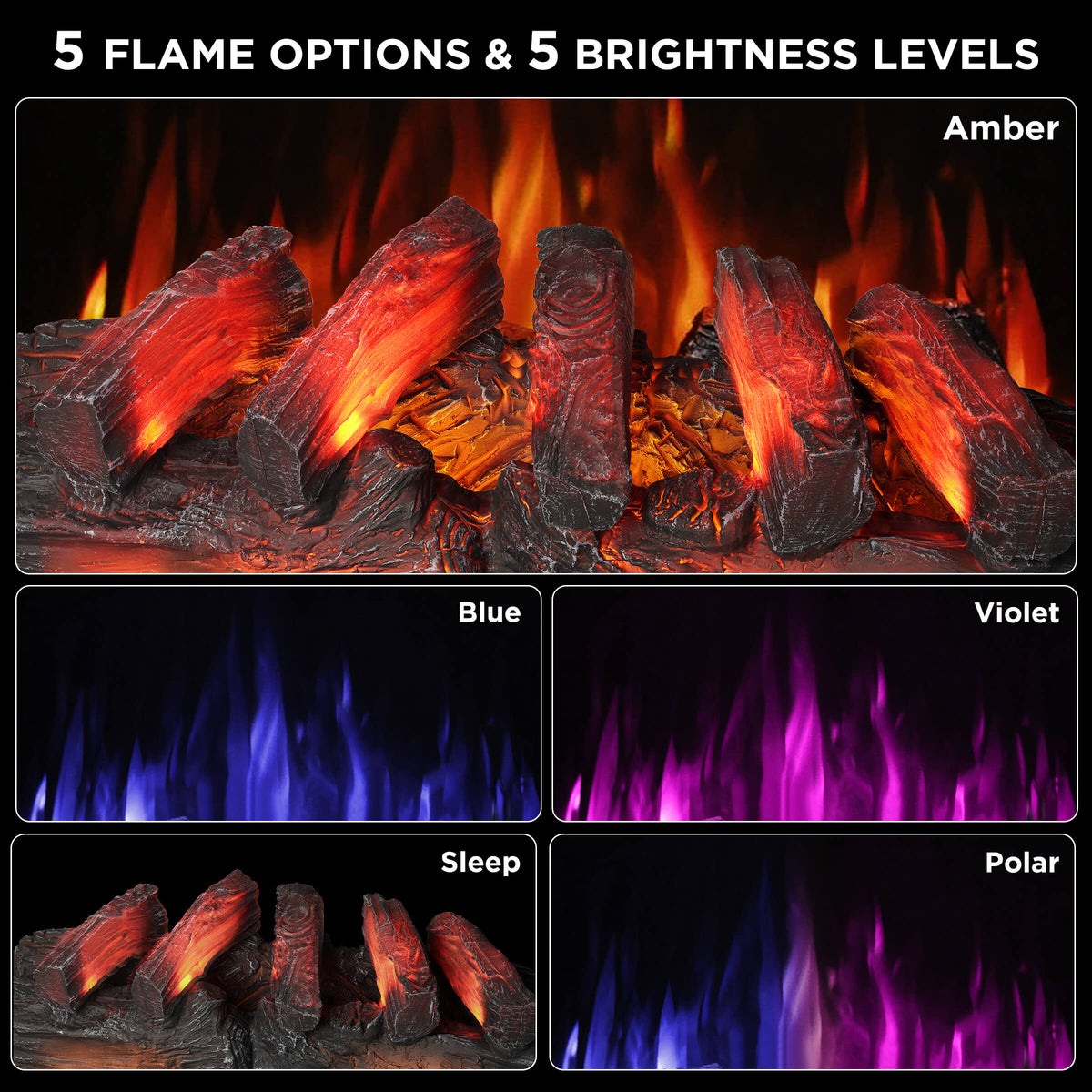 Eternal Flame EF30-PB Electric Fireplace Logs