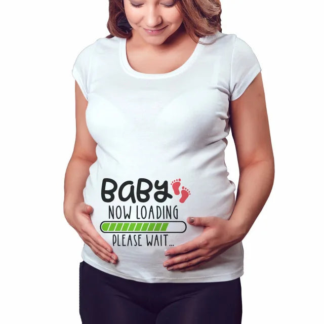 See You Soon Summer Tees Women T-shirts Slim Maternity Funny Letter Tops O-Neck Pregnancy T-shirts for Pregnant Women