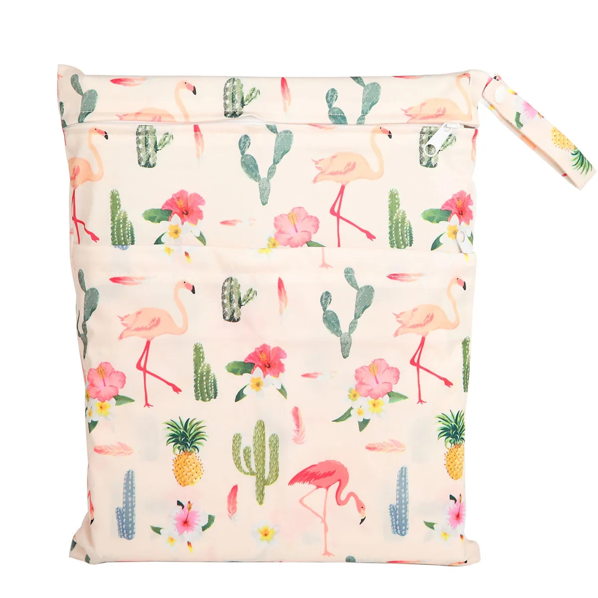[Sigzagor] Waterproof Wet Dry Bag – Reusable Baby Diaper & Nappy Storage with Two Zippers (36cm x 29cm | 14.2in x 11.4in)