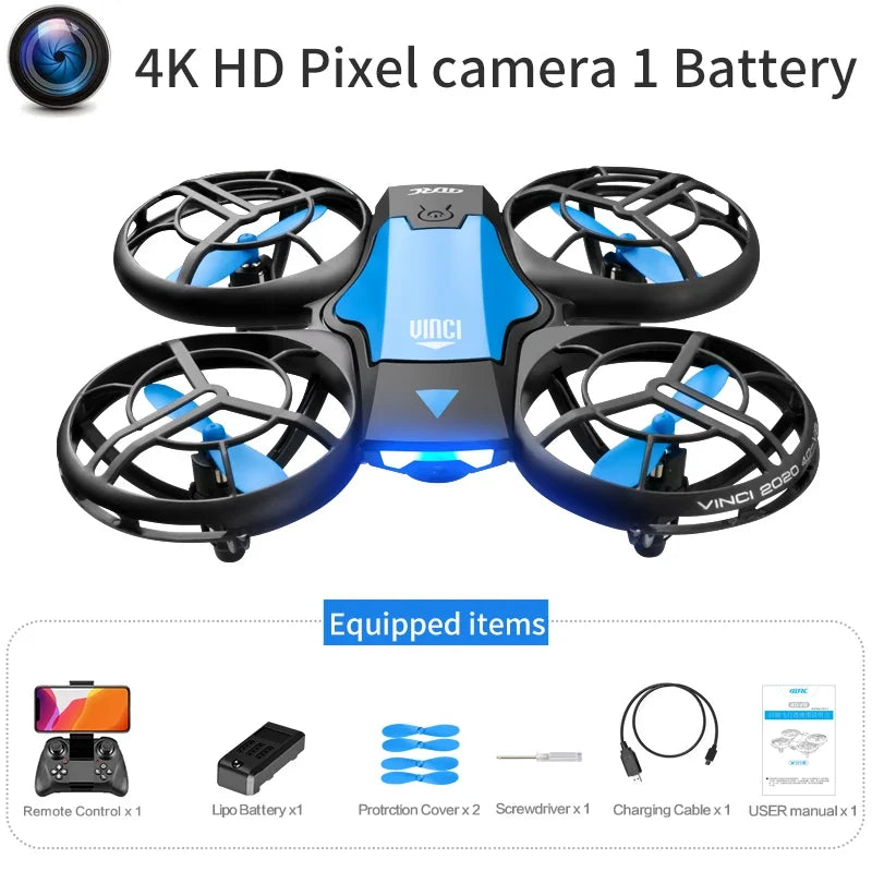 4DRC V8 Mini Drone – 4K HD Wide Angle Camera WiFi FPV RC Quadcopter Toy