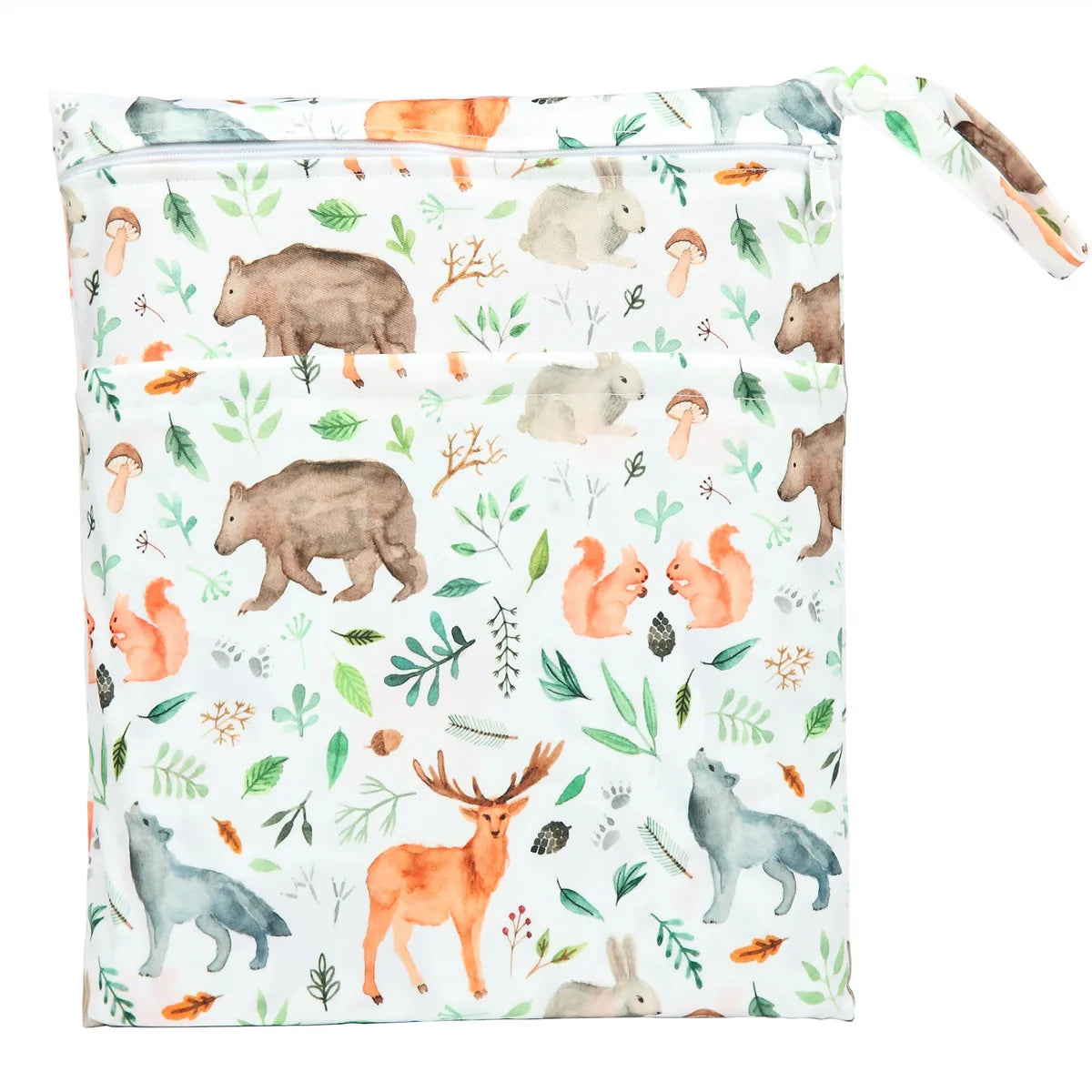 [Sigzagor] Waterproof Wet Dry Bag – Reusable Baby Diaper & Nappy Storage with Two Zippers (36cm x 29cm | 14.2in x 11.4in)