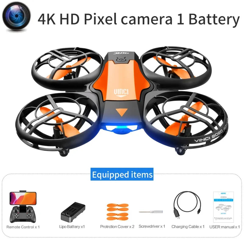 4DRC V8 Mini Drone – 4K HD Wide Angle Camera WiFi FPV RC Quadcopter Toy