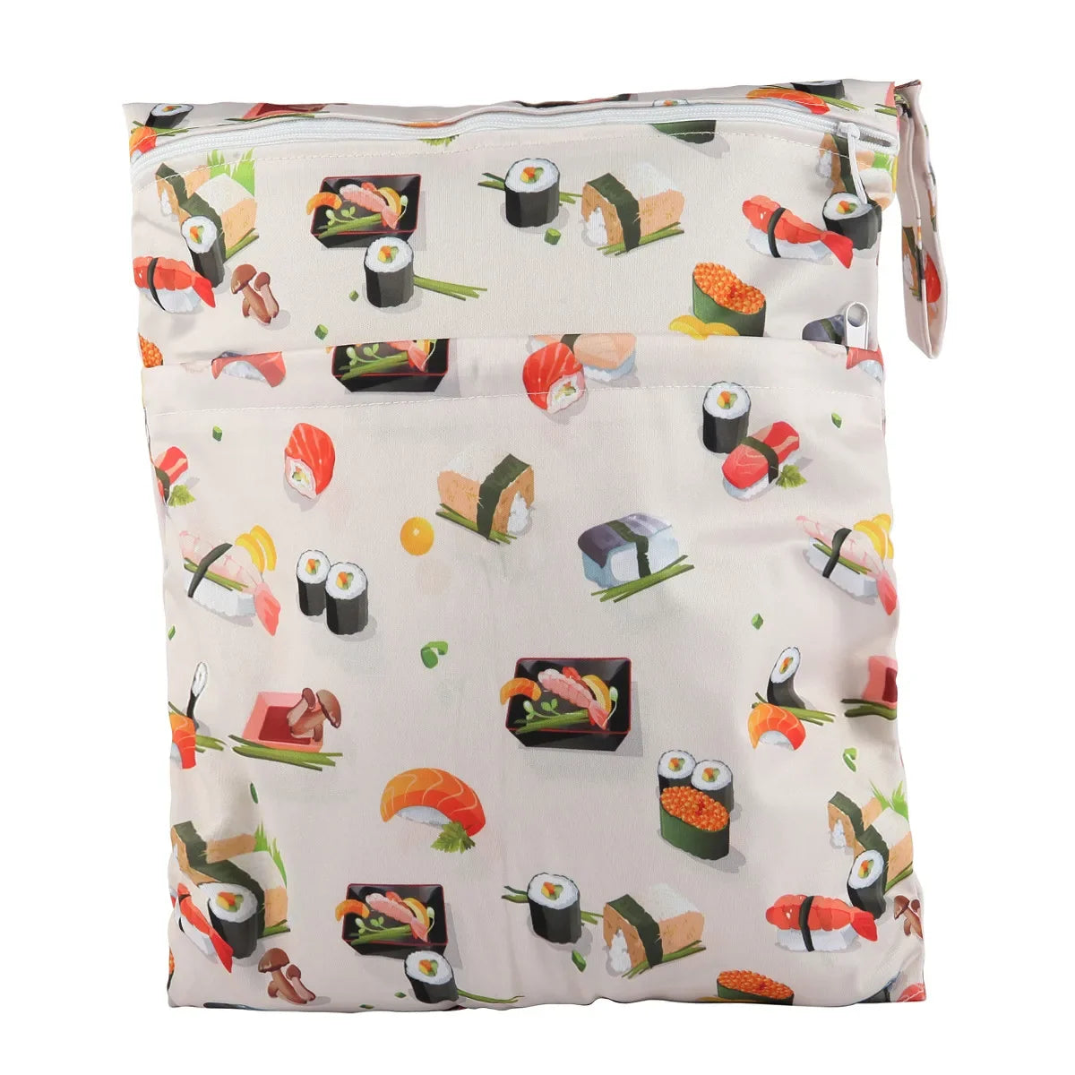 [Sigzagor] Waterproof Wet Dry Bag – Reusable Baby Diaper & Nappy Storage with Two Zippers (36cm x 29cm | 14.2in x 11.4in)