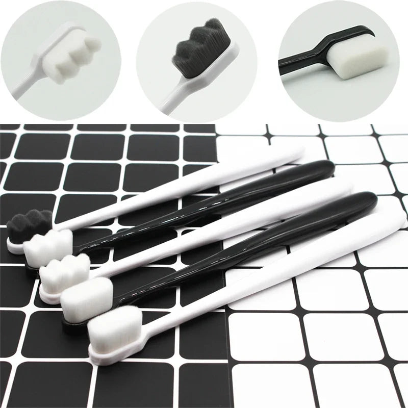 1Pc 12000 Ultra-Fine Bristles Soft Toothbrush, Portable Teeth Deep Cleaning & Whitening, Adults & Children Toothbrush