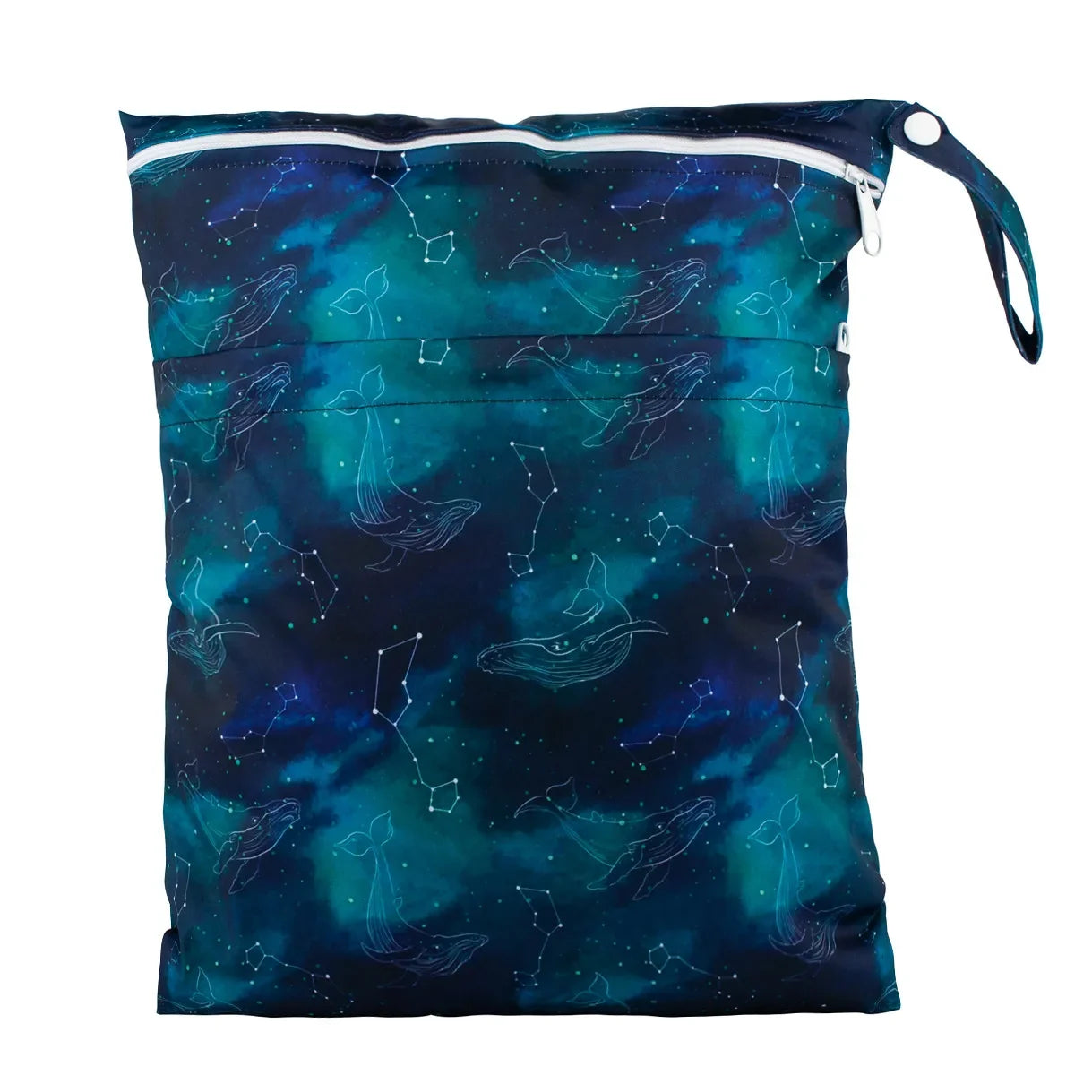 [Sigzagor] Waterproof Wet Dry Bag – Reusable Baby Diaper & Nappy Storage with Two Zippers (36cm x 29cm | 14.2in x 11.4in)