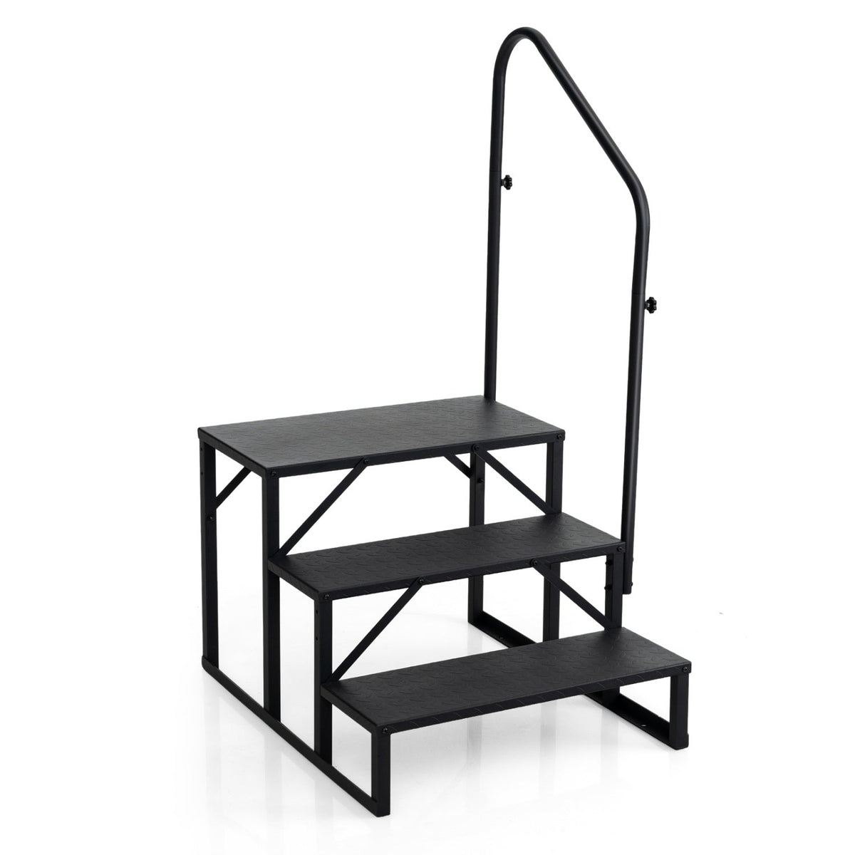 Heavy Duty Hot Tub Stair with Wide Anti-Slip Platforms for Porch and Mobile Home
