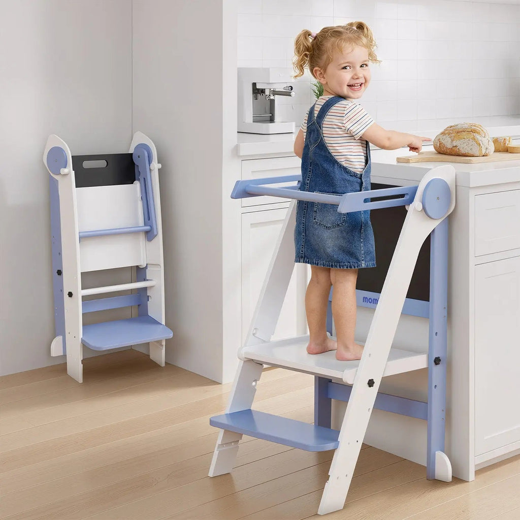 Momfann Foldable Toddler Tower with Chalkboard