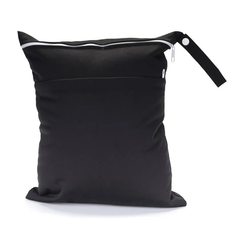 [Sigzagor] Waterproof Wet Dry Bag – Reusable Baby Diaper & Nappy Storage with Two Zippers (36cm x 29cm | 14.2in x 11.4in)
