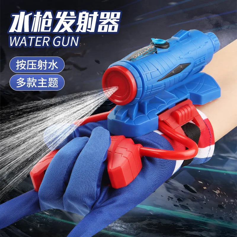 Superhero Figure Glove Water Launcher Set – Kids Outdoor Water Fight Toy