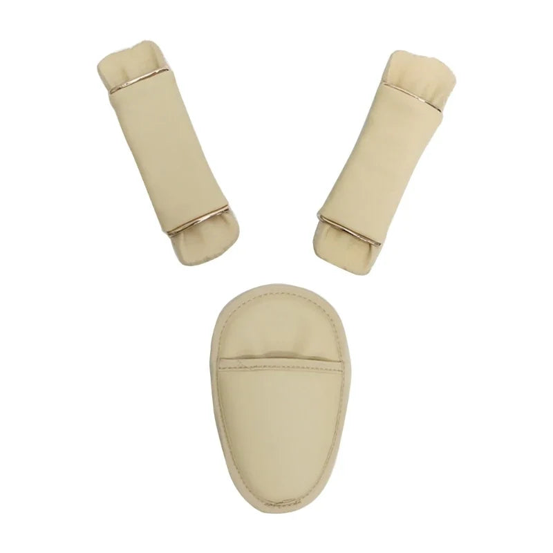 Adjustable 3-Piece Baby Car Seat Belt Cushion Set Stroller Shoulder Strap Covers & Crotch Pad