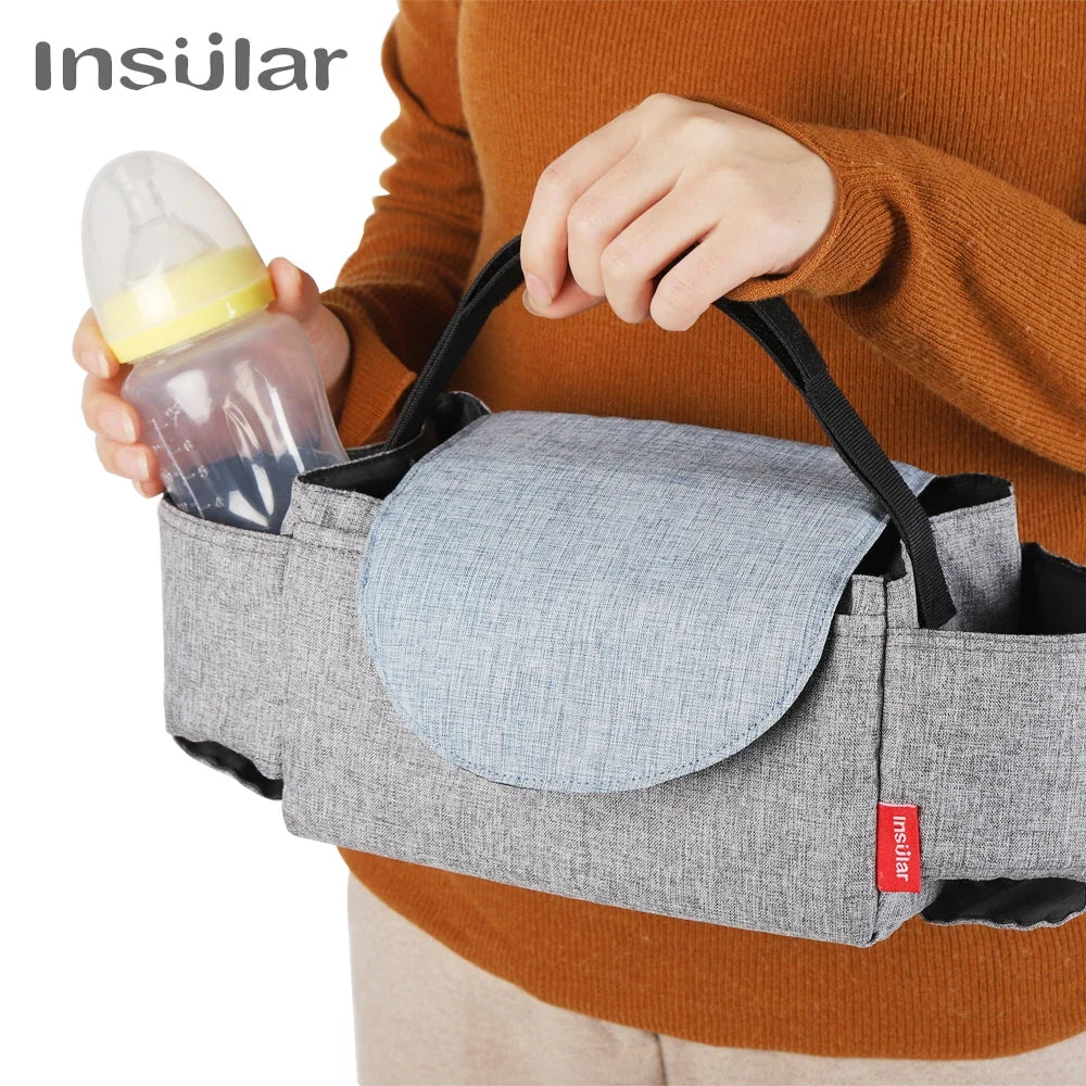 Insular Diaper Bag – Baby Bottle Insulated Storage Bag, Mummy Organizer for Baby Essentials, Stroller Accessories for Baby Care